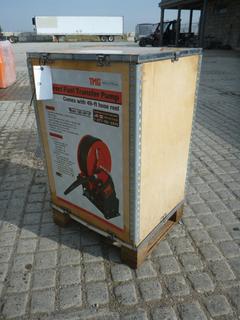 Unused TMG Industrial 12V Portable Diesel Fuel Tank Transfer Pump with 49-ft Hose Reel, Commercial Grade, TMG-DFP10.