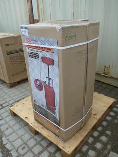 Unused TMG Industrial 20-Gallon Oil Drainer with Suction Hose, Adjustable Height, 15 in. Heavy Gauge Funnel, TMG-OD20.