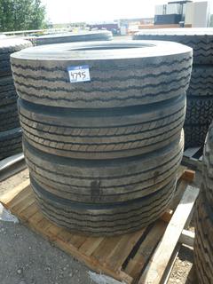 (4) Dunlop Trailer Tires SP431 285/75 R24.5.