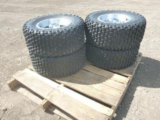 (4) Swift Off Road Turf Tires 25 x 10.00 - 12 NHS w/ Aluminum Rims.