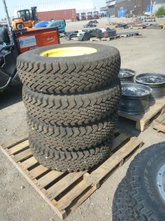 (4) Wolfpaws Skid Steer Turf Tires 7.50-16 w/ Rims.