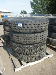 (4) Bridgestone M843 Tires 11 R22.5.