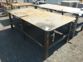 Steel Work Table 48 In W x 96 In L x 34 In H.