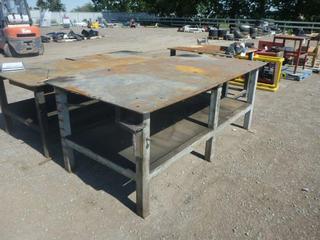 Steel Work Table 48 In W x 96 In L x 37 In H.