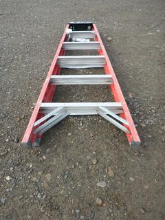 (1) 6 Ft Fiberglass Step Ladder and (1) 7 Ft Fiberglass Step Ladder. *Both Damaged*