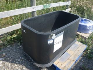 Black Poly Trough 110 Gallon  4 Ft x 2 Ft. *Cracked*