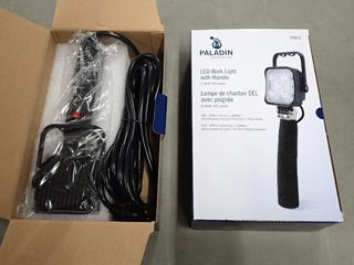 (2) Paladin LED Work Lights with Handle, 15 Watt, 900 Lumens.