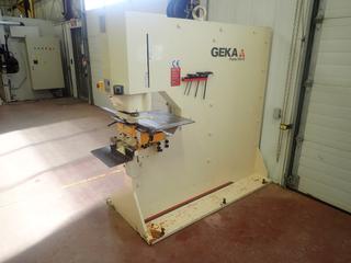 2013 Geka Puma 110/S 9kw 575V 3-Phase 65,000PSI Hydraulic Punching Machine C/w Foot Controller And Qty Of Assorted Punches. SN 113179 *Note: Buyer Responsible For Loadout*