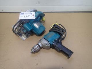 Makita 5007NB 120V 7 1/4in Circular Saw C/w Makita 6013BR 120V 1/2in Drill