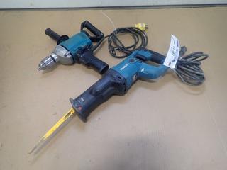 Makita 120V Reciprocating Saw C/w Makita 6013BR 120V 1/2in Drill