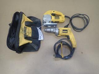 Dewalt DW235G 120V 1/2in Drill C/w Dewalt DW317 120V Jigsaw