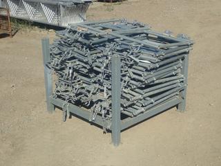 44in X 44in X 34in Storage Rack C/w Qty Of Self Closing Scaffold Entry Gates