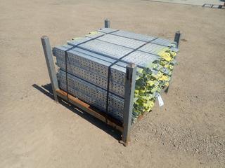 44in X 44in X 34in Storage Rack C/w Qty Of Approx. (50) 1-Meter Scaffold Planks