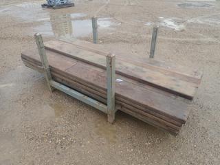 44in X 44in X 34in Storage Rack C/w Qty Of (21) 2in X 10in X 8ft Laminated Scaffold Planks