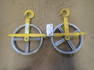 (2) 1000lb Cap. 10in Pulley Wheels 