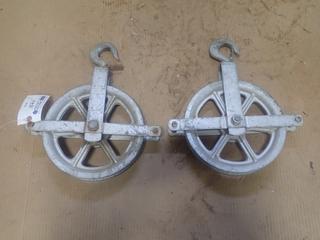 (2) 12in Pulley Wheels