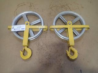 (2) 1000lb Cap. 10in Pulley Wheels