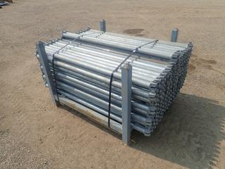 44in X 44in X 34in Storage Rack C/w Qty Of Approx. (150) 1.57-Meter Scaffold Ledgers