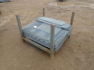 44in X 44in X 34in Storage Rack C/w Qty Of 48in X 1ft And 48in X 2ft Galvanized Grating