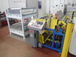 2019 Harris Precision Tools 220V Single Phase 38in Contractor Cut And Roll Machine C/w Length And Batch Controllers, HD Ram Base Cutting Frame, Inline Panel, Flat Sheet Straightener, Hug Edge, 3hp Dayton Industrial Motor And Custom Built 4-Roll Sheet Metal Dispenser. SN CR38HD0919 *Note: Sheet Metal And Material On Dispenser Not Included, Operational Video Attached To Lot*