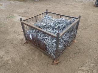 44in X 44in X 34in Storage Crate C/w Qty Of Scaffold Beam Clamps And Floating Rousetts