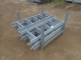 44in X 44in X 34in Storage Rack C/w Qty Of (22) 1.52-Meter Scaffold Ladders