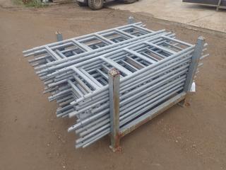 44in X 44in X 34in Storage Rack C/w Qty Of Approx. (37) 1.52-Meter Scaffold Ladders