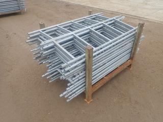 44in X 44in X 34in Storage Rack C/w Qty Of Approx. (36) 1.52-Meter Scaffold Ladders