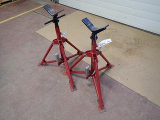 (2) Javelin 5000lb Cap. Adjustable Pipe Stands