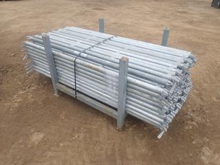 44in X 44in X 34in Storage Rack C/w Qty Of Approx. (68) 2-Meter Scaffold Double Ledgers