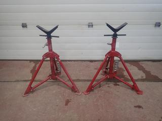 (2) Javelin 5000lb Cap. Adjustable Pipe Stands