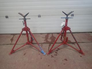 (2) Javelin 5000lb Cap. Adjustable Pipe Stands