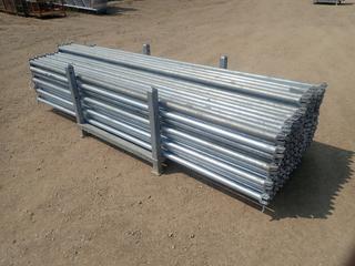 44in X 44in X 34in Storage Rack C/w Qty Of Approx. (152) 3-Meter Scaffold Ledgers
