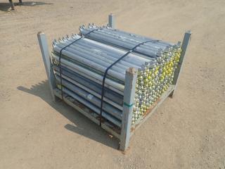 44in X 44in X 34in Storage Rack C/w Qty Of Approx. (152) 1-Meter Scaffold Ledgers