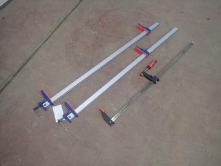 (2) Jaw Clamps C/w (1) Bessey Bar Clamp