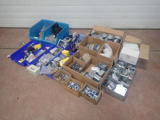 Qty Of Brackets, Plugs, Boxes And Assorted Electrical Supplies