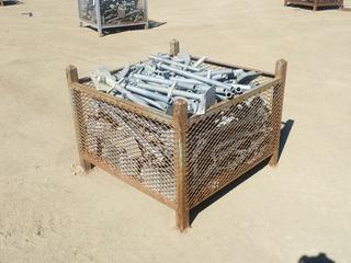 44in X 44in X 34in Storage Crate C/w Qty Of Scaffold Base Jacks