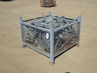 44in X 44in X 34in Storage Crate C/w Qty Of Scaffold Base Jacks