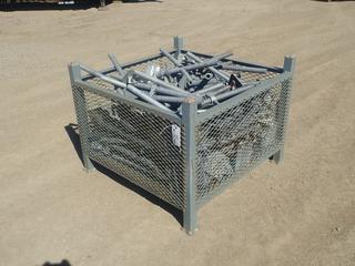 44in X 44in X 34in Storage Crate C/w Qty Of Scaffold Base Jacks