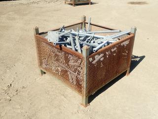 44in X 44in X 34in Storage Crate C/w Qty Of Scaffold Base Jacks