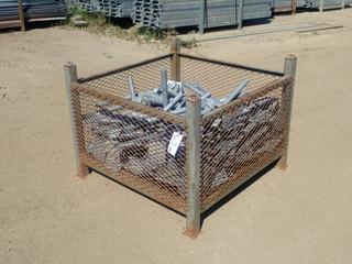 44in X 44in X 34in Storage Crate C/w Qty Of Scaffold Base Jacks