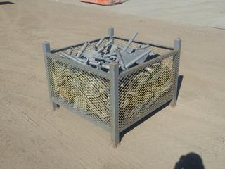 44in X 44in X 34in Storage Crate C/w Qty Of Scaffold Base Jacks