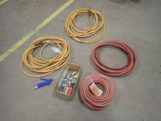 Qty Of Assorted Air Hose C/w Assorted Fittings