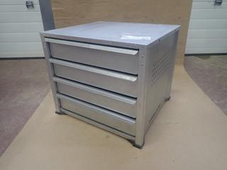 22in X 23 1/2in X 30in 4-Drawer Storage Cabinet C/w Contents