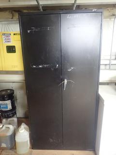 3ft X 18in X 6ft 2-Door Storage Cabinet C/w Contents