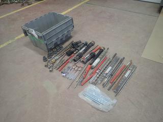 Qty Of 5/8in, 1 1/8in, 3/4in, 1/2in And Assorted Size Hilti Bits And Parts