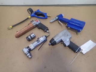 Qty of Air Tools C/w CP 1/2in Pneumatic Wrench, Air chuck, Pneumatic Hammer, Pneumatic Right and Drill And Pneumatic Rivet Gun