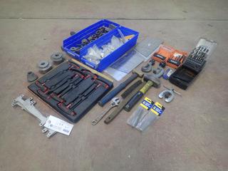 Qty Of Drill Bits, Hammers, Pipe Cutters, Roller Inserts And Assorted Hand Tools