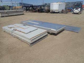 Qty Of (3) 10ft X 47in And (4) 12ft X 47in Insulated Panels C/w Assorted Pieces Of Insulated Panels