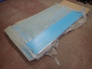 Qty Of (6) Sheets Of 8ft X 4ft .32 Aluminum Stucco C/w Qty Of Assorted Stucco And 8ft X 4ft Insulated Foam Pallet 